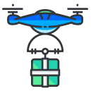 gift delivery Filled Outline Icon