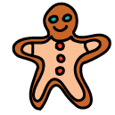 gingerbread man Doodle Icon