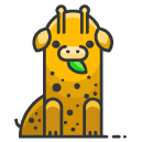 giraffe Filled Outline Icon