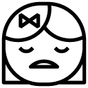 girl groan line Icon