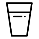 glass of water line Icon