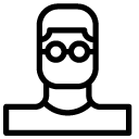 glasses man line Icon