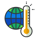 global warming Filled Outline Icon