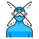 goggles Filled Outline Icon