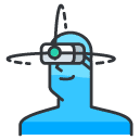 goggles cam Filled Outline Icon