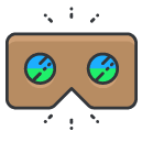 goggles vision Filled Outline Icon