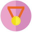 gold medal flat Icon