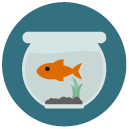goldfish Flat Round Icon