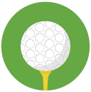 golf ball Flat Round Icon