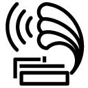 grammaphone line Icon