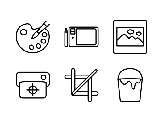 graphic-design-tools-line-icons