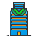 green building Filled Outline Icon