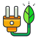 green electricity Filled Outline Icon