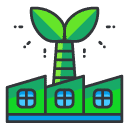green factory Filled Outline Icon