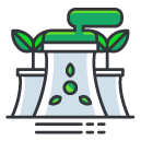 green nuclear power Filled Outline Icon