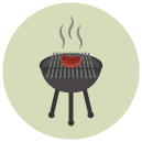 grill Flat Round Icon