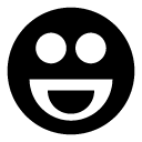 grin tongue glyph Icon