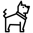 guard dog line Icon