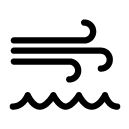 gust wind sea glyph Icon