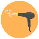 hairdryer Flat Round Icon