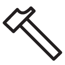 hammer line Icon