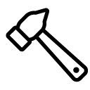 hammer one line Icon