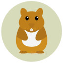 hamster Flat Round Icon