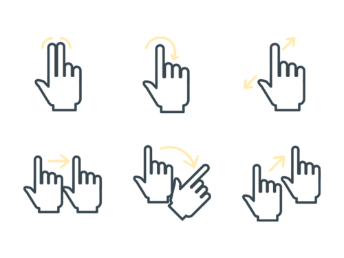 hand gestures filled outline icons