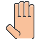 hand Filled Outline Icon