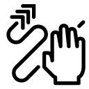 hand arrow line Icon