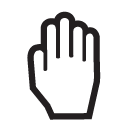 hand cursor_1 line Icon