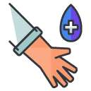 hand drop Filled Outline Icon