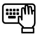 hand keyboard line Icon