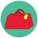 handbag Flat Round Icon
