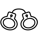 handcuffs line Icon