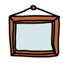hanging frame Doodle Icon