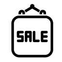 hanging sale sign line Icon