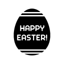 happy easter! egg glyph Icon