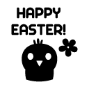 happy easter glyph Icon
