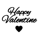 happy valentine glyph Icon