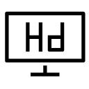 hd screen line Icon