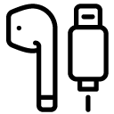 headphone cable line Icon
