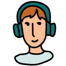 headphones Doodle Icon