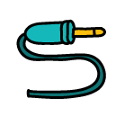 headphones plug Doodle Icon