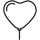 heart balloon line Icon