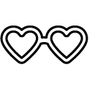 heart glasses line Icon