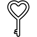 heart key line Icon