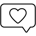 heart message line Icon