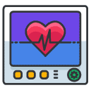 heart monitor Filled Outline Icon