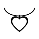 heart necklace glyph Icon